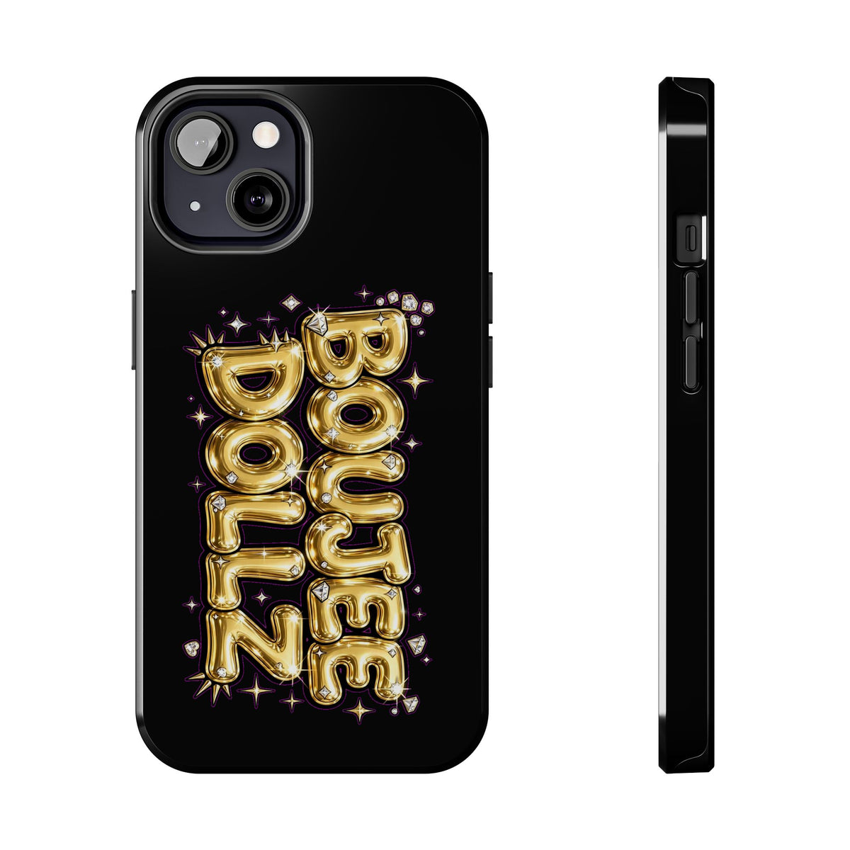 Tough Phone Case — "BOUTEE DOLLZ" Gold Balloon Letter Design