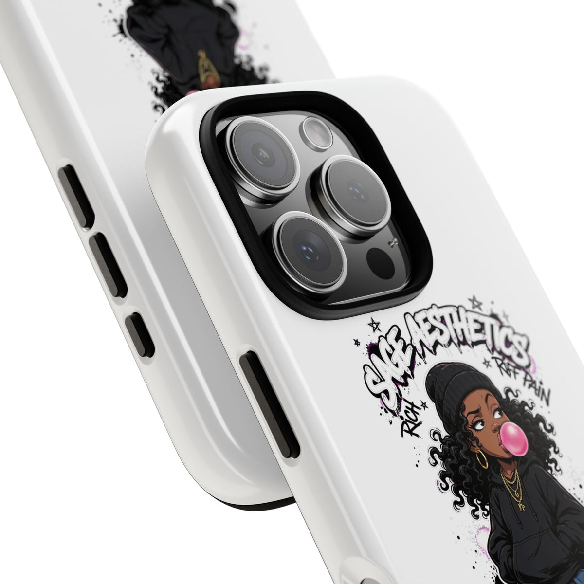 Phone Case — 'She Aesthetics, Rich Off Pain' Graphic Protective Cover