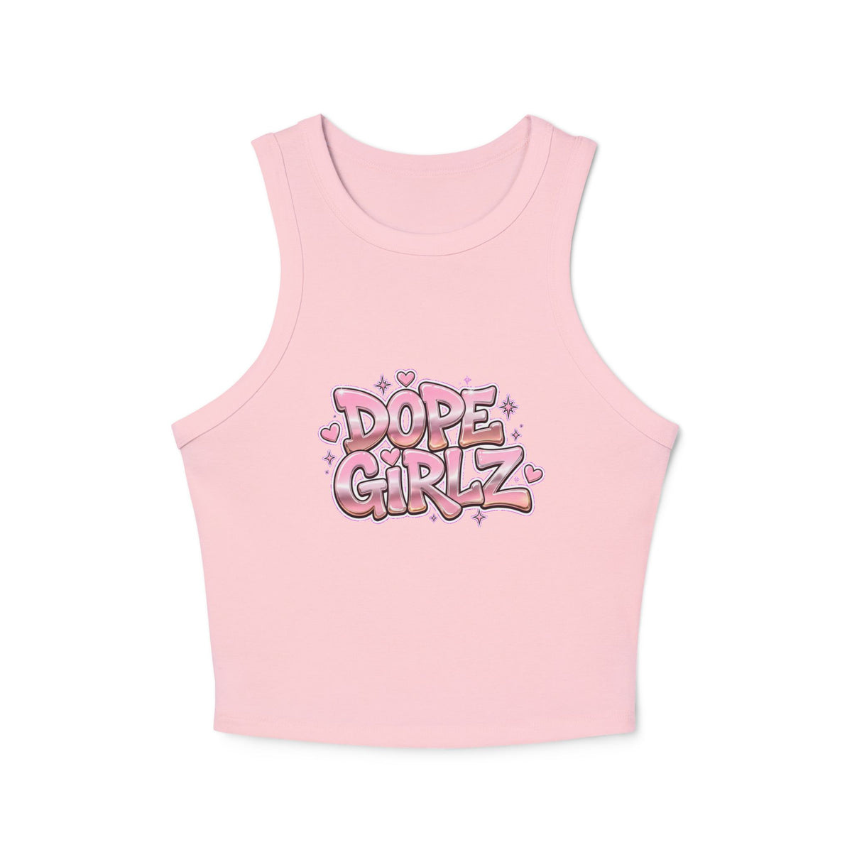 Boujee Dollz Purple Bubble Graphic Racer Tank