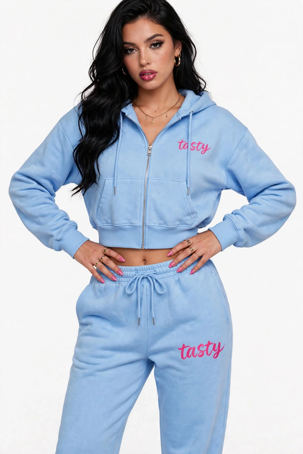 Women’s Wide Leg Raw Edge Sweatpants