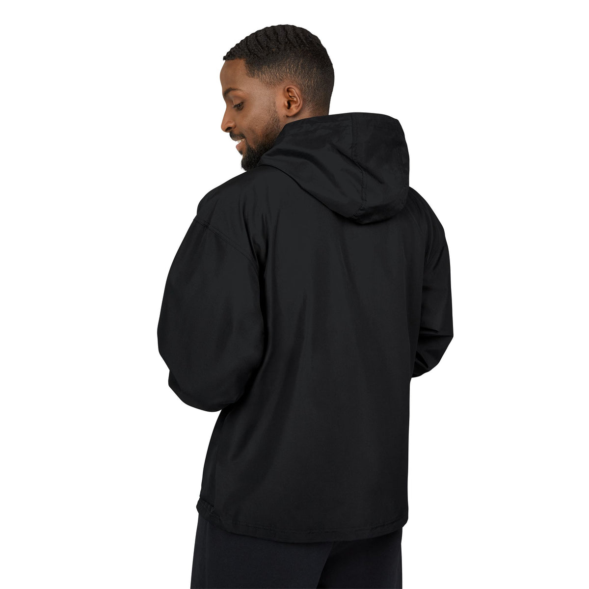 Packable Anorak Jacket — Black Camo Logo Windbreaker