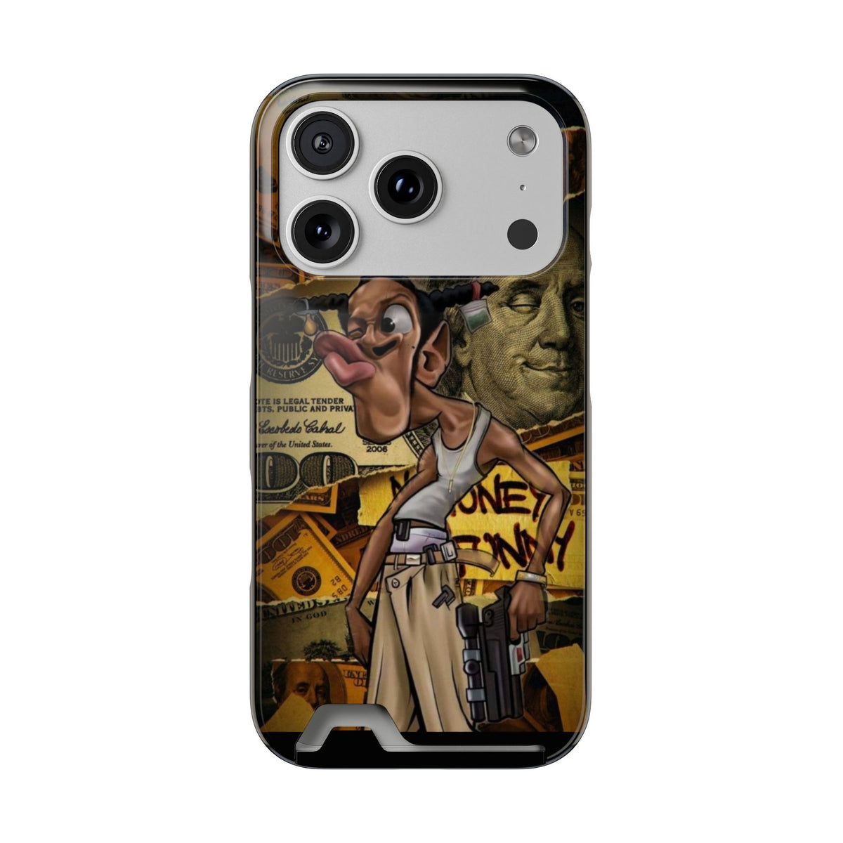 Money Hustle Card Holder Phone Case — Urban Graffiti Wallet iPhone Case