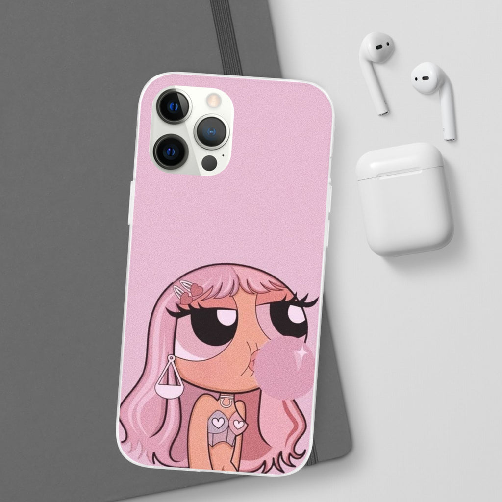 Pink Bubblegum Cartoon Phone Case – Cute Girly Blowing Bubble Design