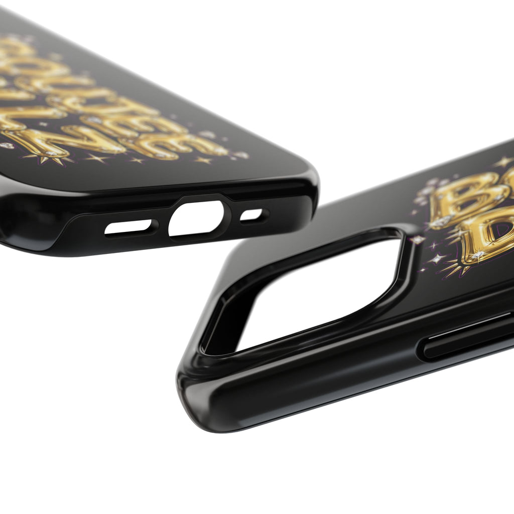 Tough Phone Case — "BOUTEE DOLLZ" Gold Balloon Letter Design