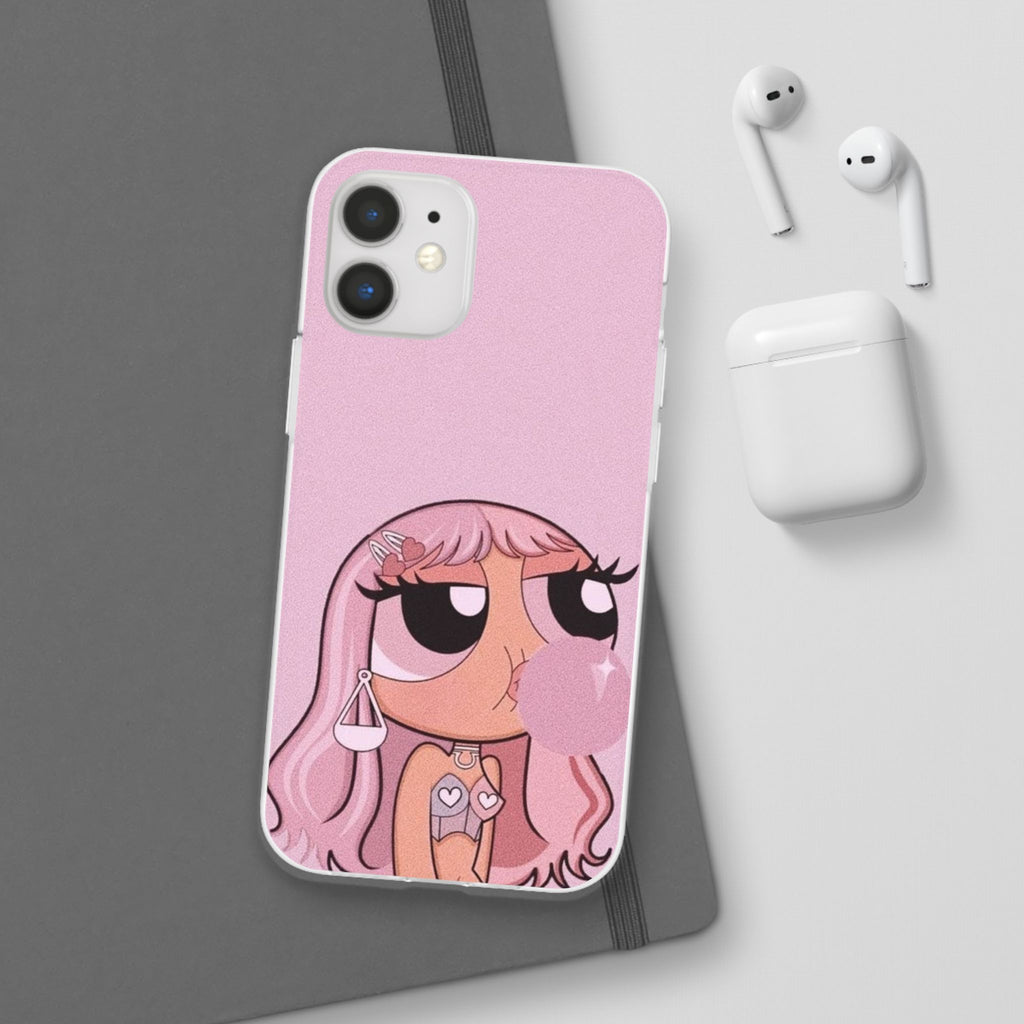 Pink Bubblegum Cartoon Phone Case – Cute Girly Blowing Bubble Design
