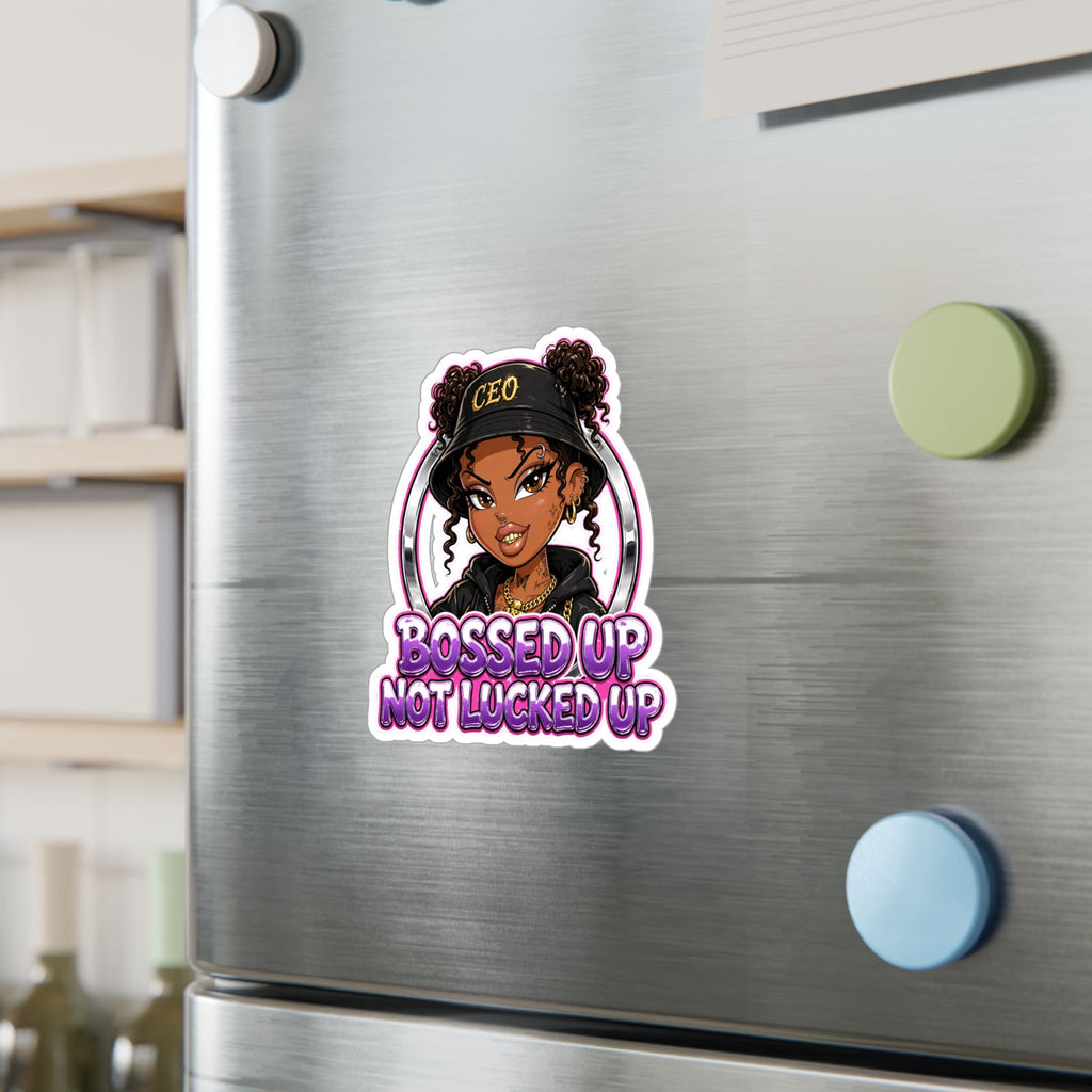 Bossed Up Not Locked Up Vinyl Sticker — CEO Girl Kiss-Cut Decal