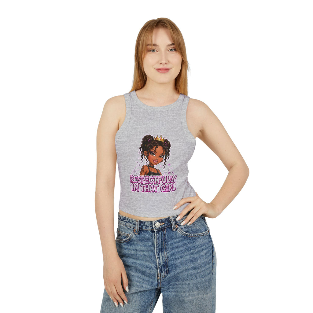 Boujee Dollz Purple Bubble Graphic Racer Tank