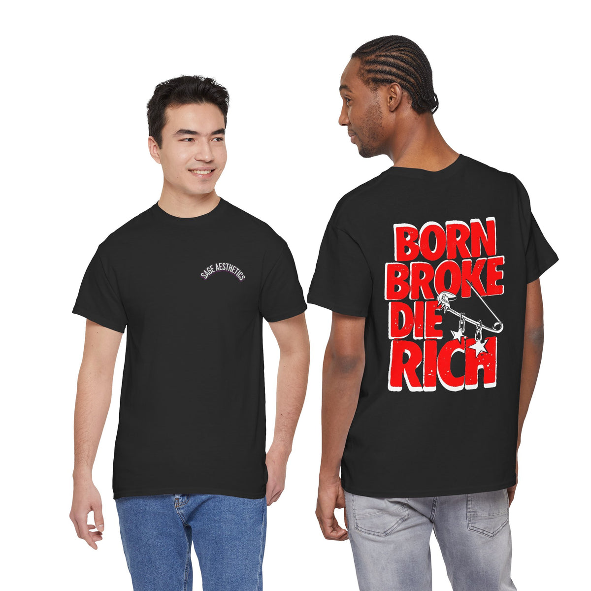 Born Broke Die Rich Skate T-Shirt