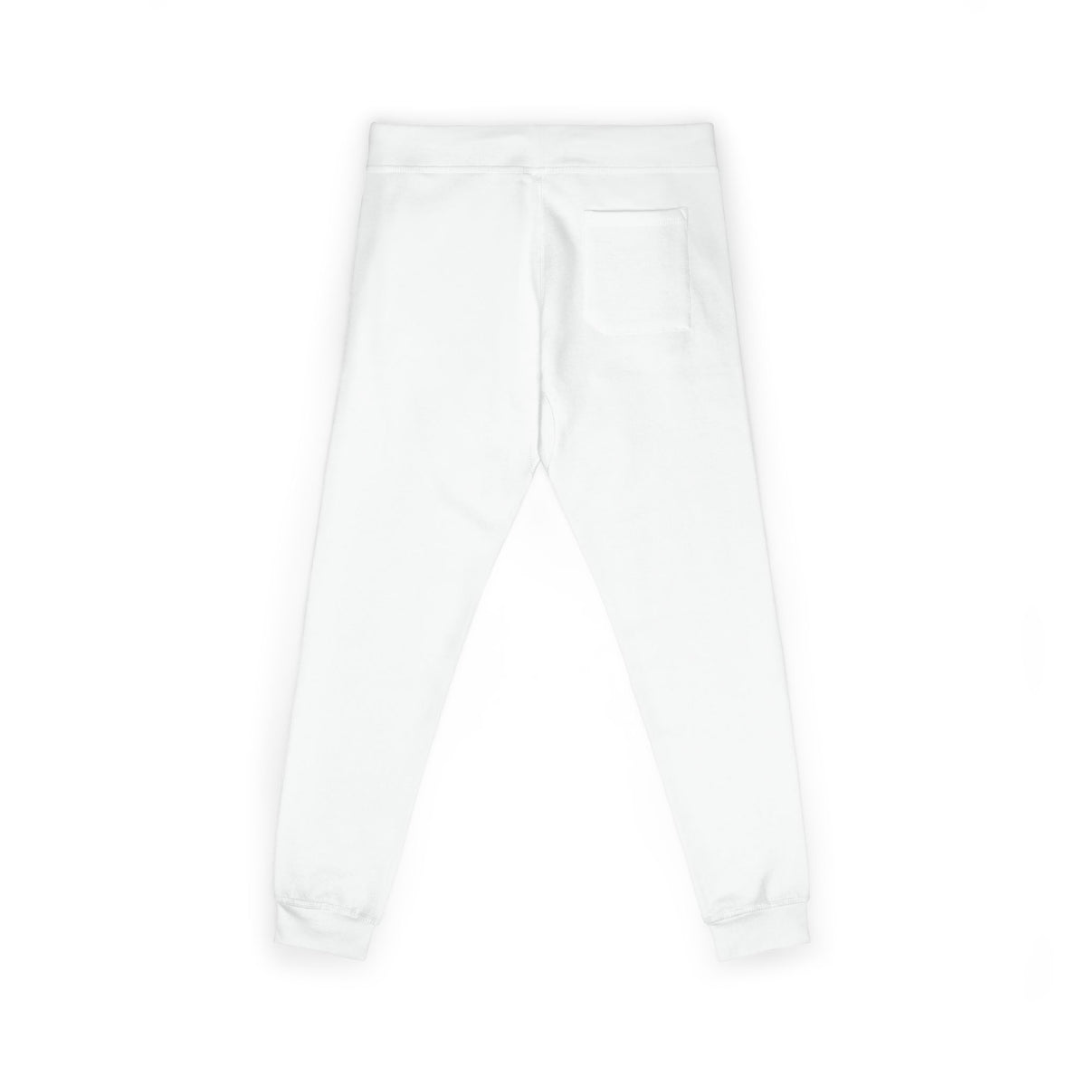 Embroidered Floral Camo Joggers — Cozy White Fleece Sweatpants