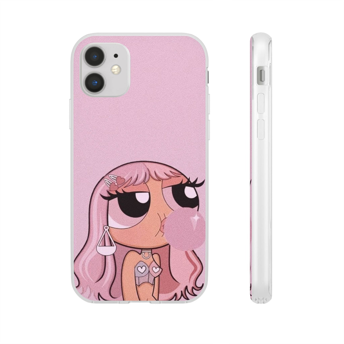 Pink Bubblegum Cartoon Phone Case – Cute Girly Blowing Bubble Design