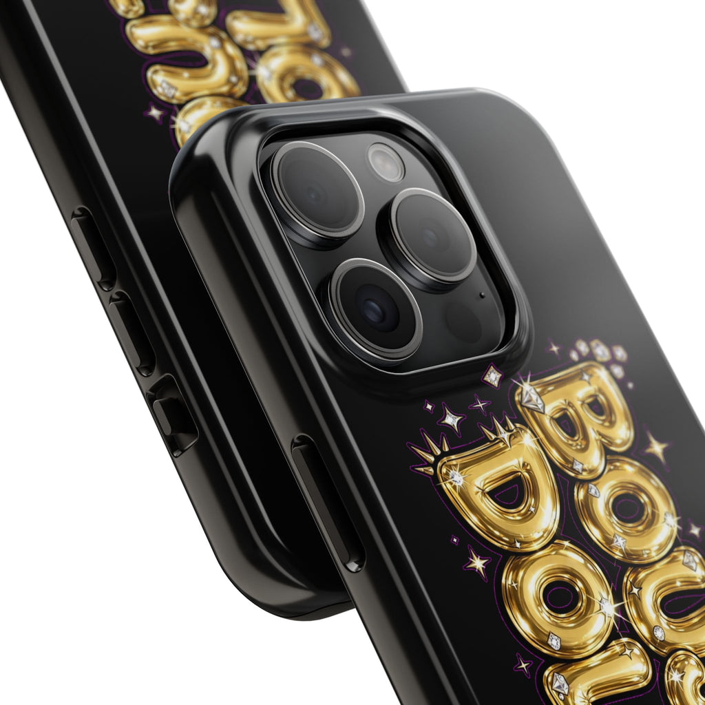 Tough Phone Case — "BOUTEE DOLLZ" Gold Balloon Letter Design