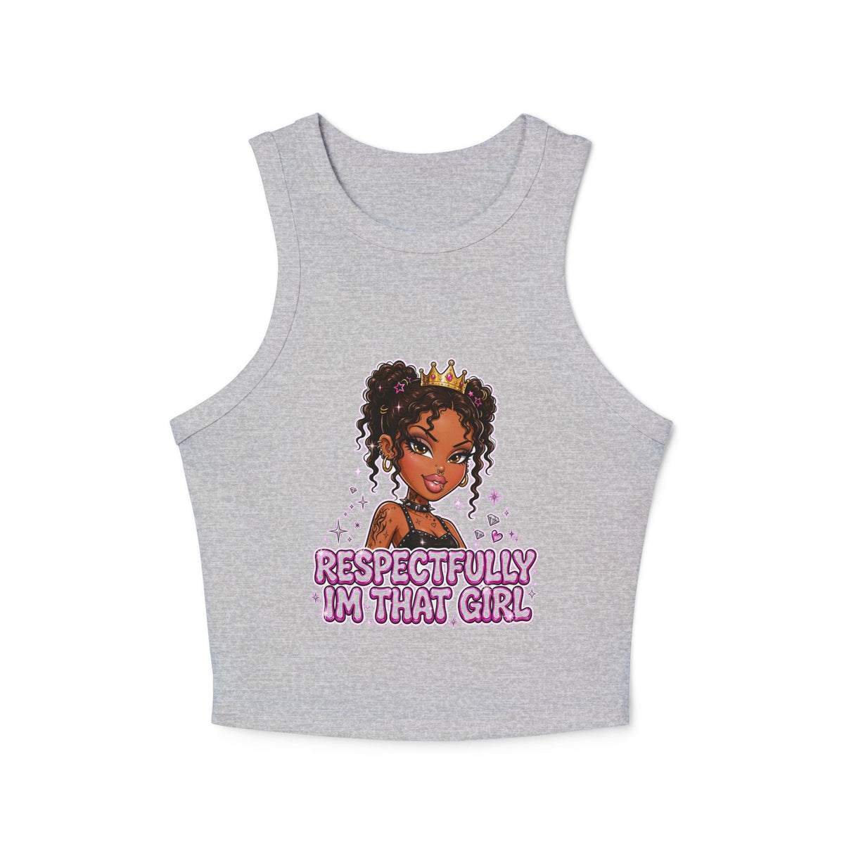 Boujee Dollz Purple Bubble Graphic Racer Tank