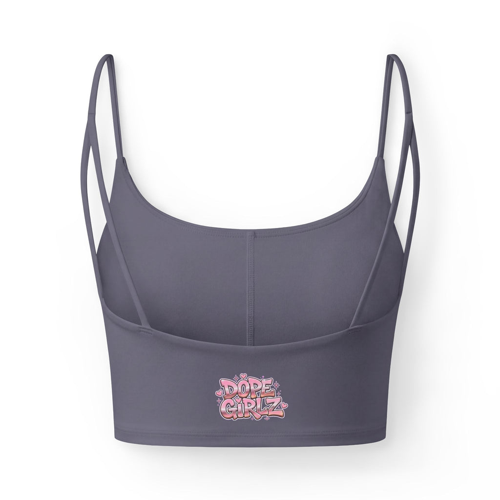 Luxe Brami: 'Dope Girlz' Black Strappy Crop Bra