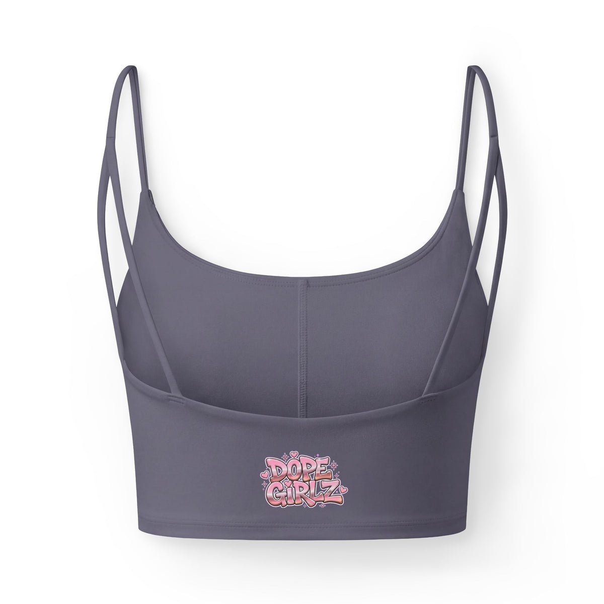 Luxe Brami: 'Dope Girlz' Black Strappy Crop Bra