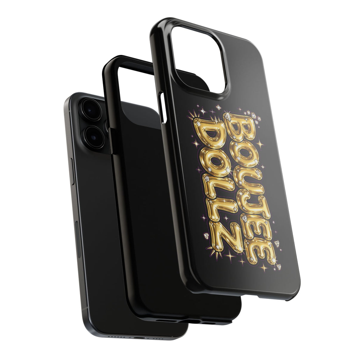 Tough Phone Case — "BOUTEE DOLLZ" Gold Balloon Letter Design