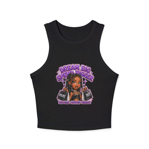 Boujee Dollz Purple Bubble Graphic Racer Tank