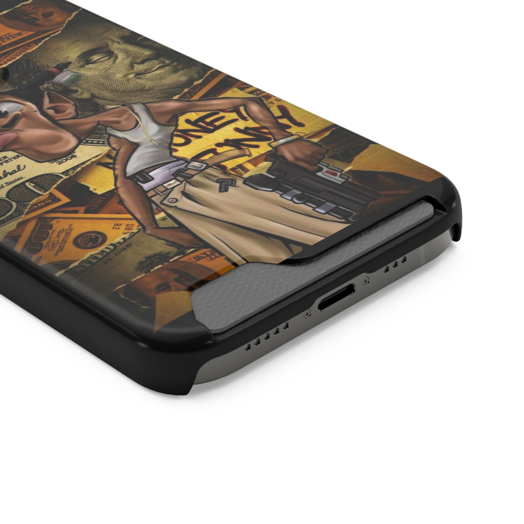 Money Hustle Card Holder Phone Case — Urban Graffiti Wallet iPhone Case