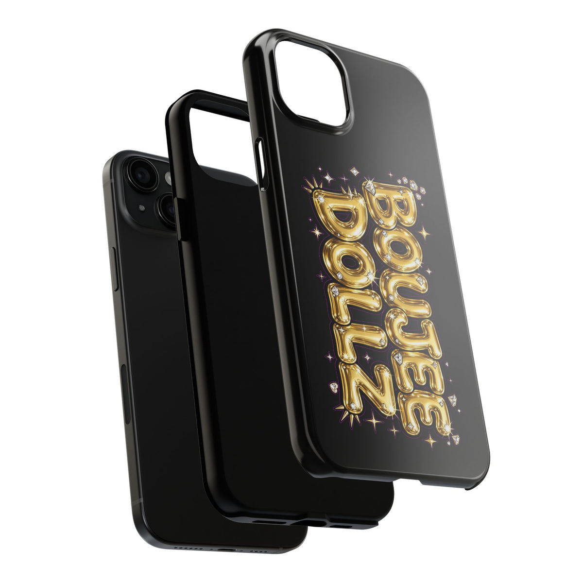 Tough Phone Case — "BOUTEE DOLLZ" Gold Balloon Letter Design