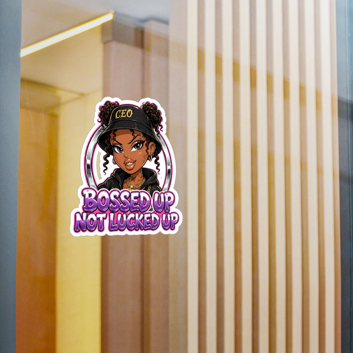 Bossed Up Not Locked Up Vinyl Sticker — CEO Girl Kiss-Cut Decal