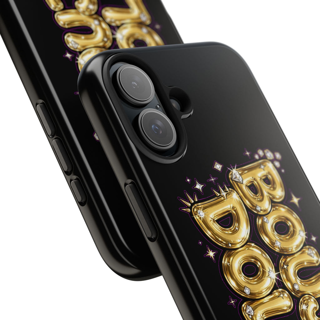 Tough Phone Case — "BOUTEE DOLLZ" Gold Balloon Letter Design