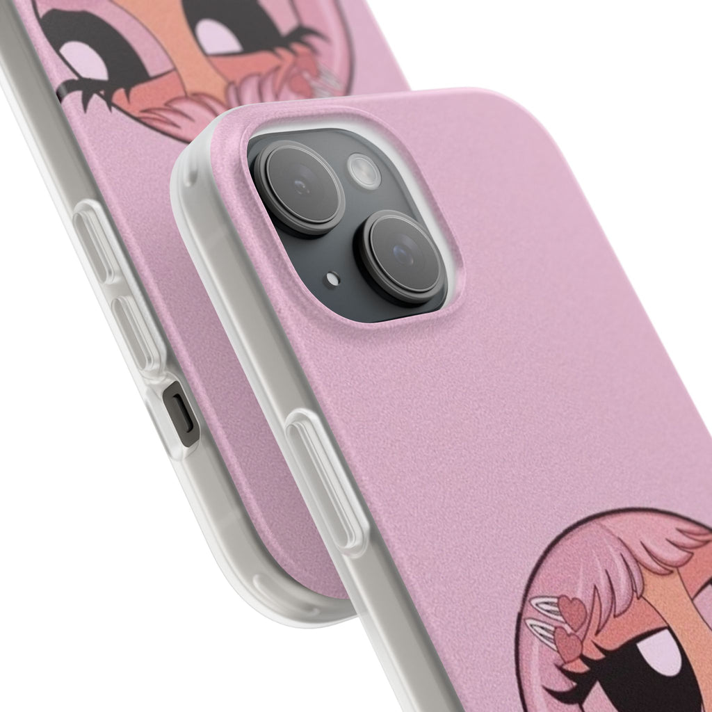 Pink Bubblegum Cartoon Phone Case – Cute Girly Blowing Bubble Design