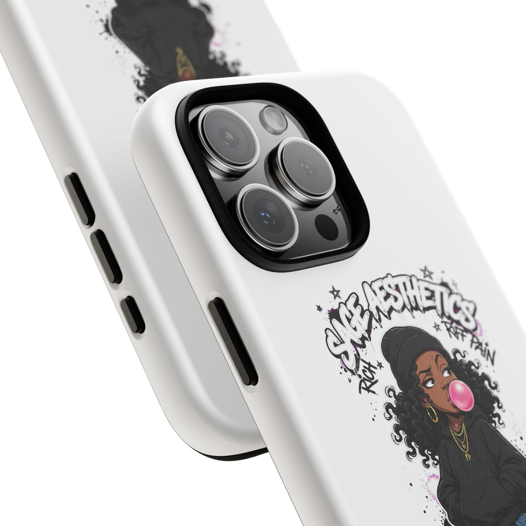 Phone Case — 'She Aesthetics, Rich Off Pain' Graphic Protective Cover
