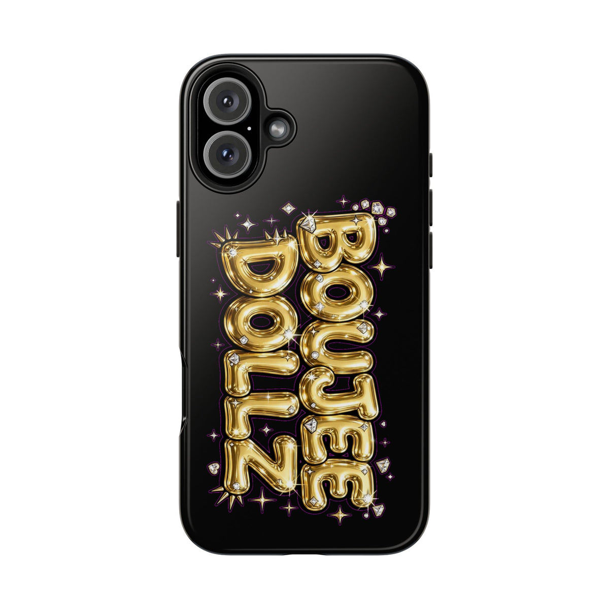 Tough Phone Case — "BOUTEE DOLLZ" Gold Balloon Letter Design