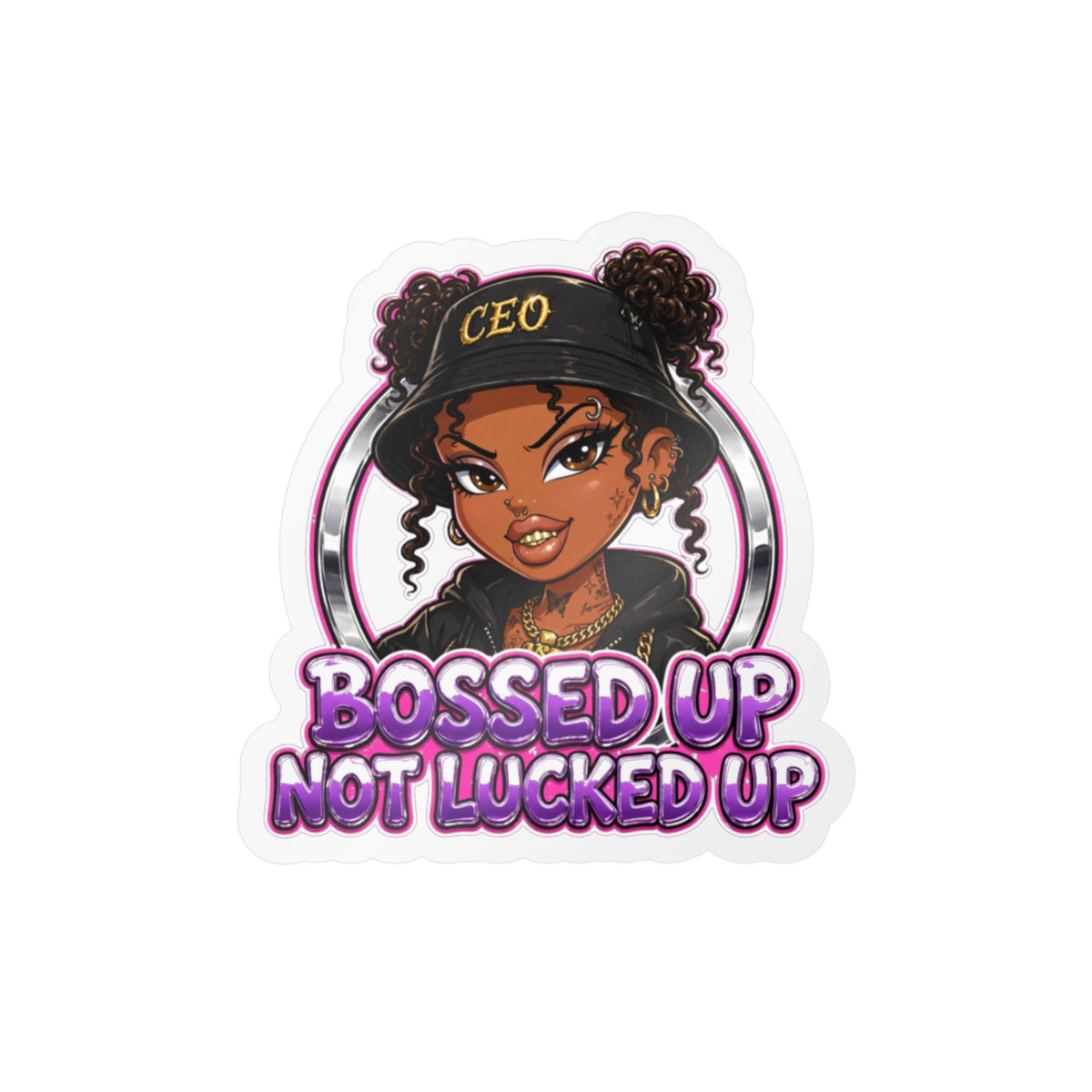 Bossed Up Not Locked Up Vinyl Sticker — CEO Girl Kiss-Cut Decal