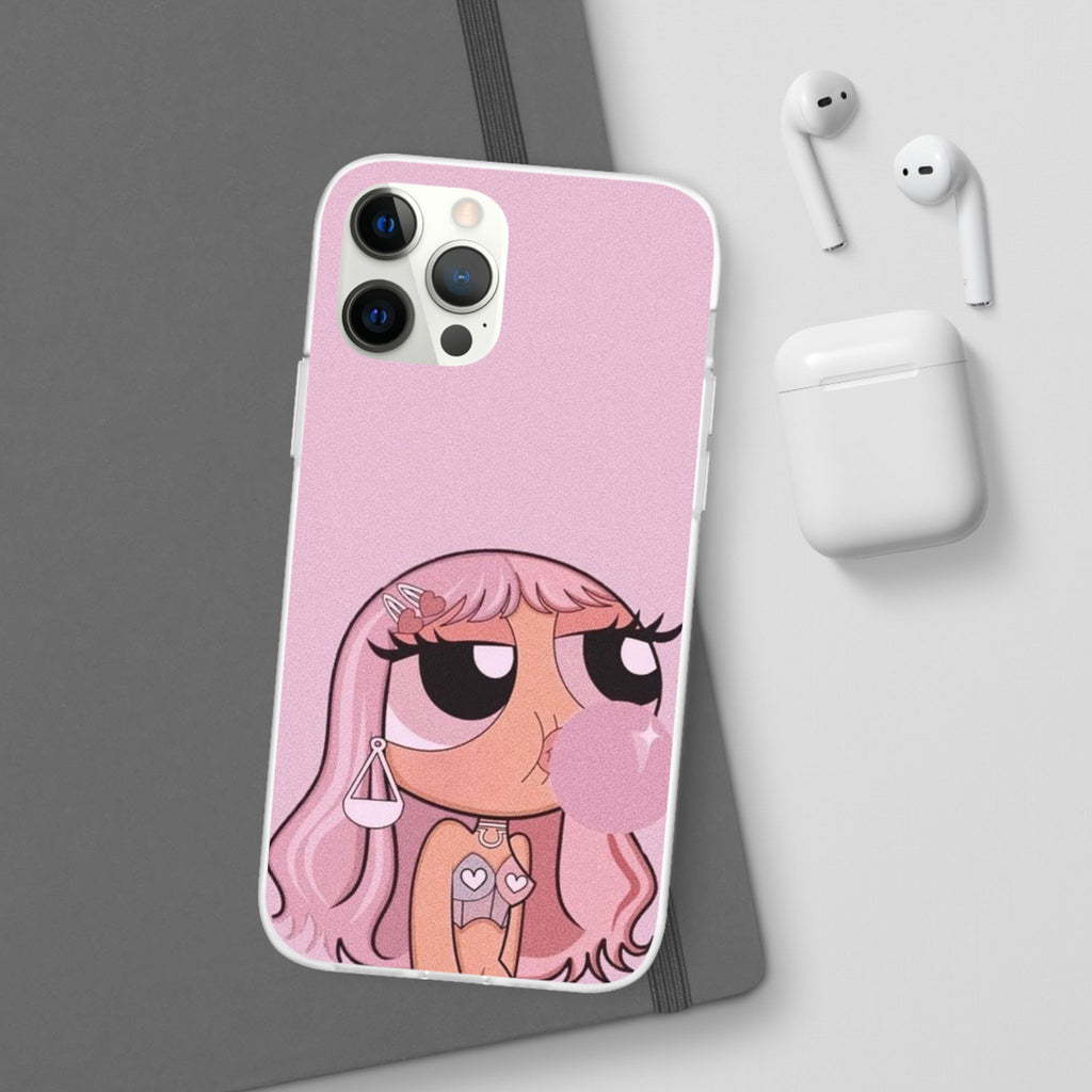 Pink Bubblegum Cartoon Phone Case – Cute Girly Blowing Bubble Design