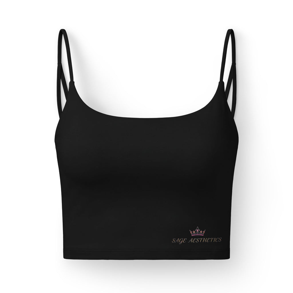 Luxe Brami: 'Dope Girlz' Black Strappy Crop Bra