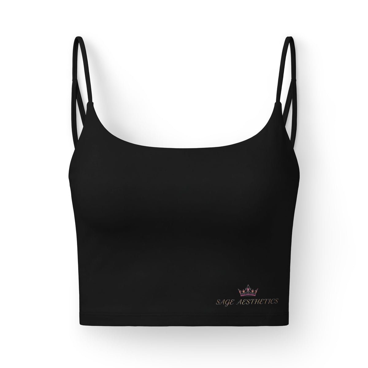 Luxe Brami: 'Dope Girlz' Black Strappy Crop Bra
