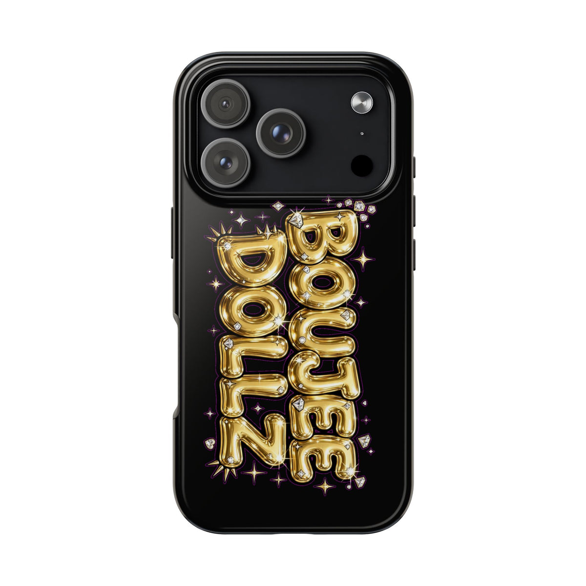 Tough Phone Case — "BOUTEE DOLLZ" Gold Balloon Letter Design