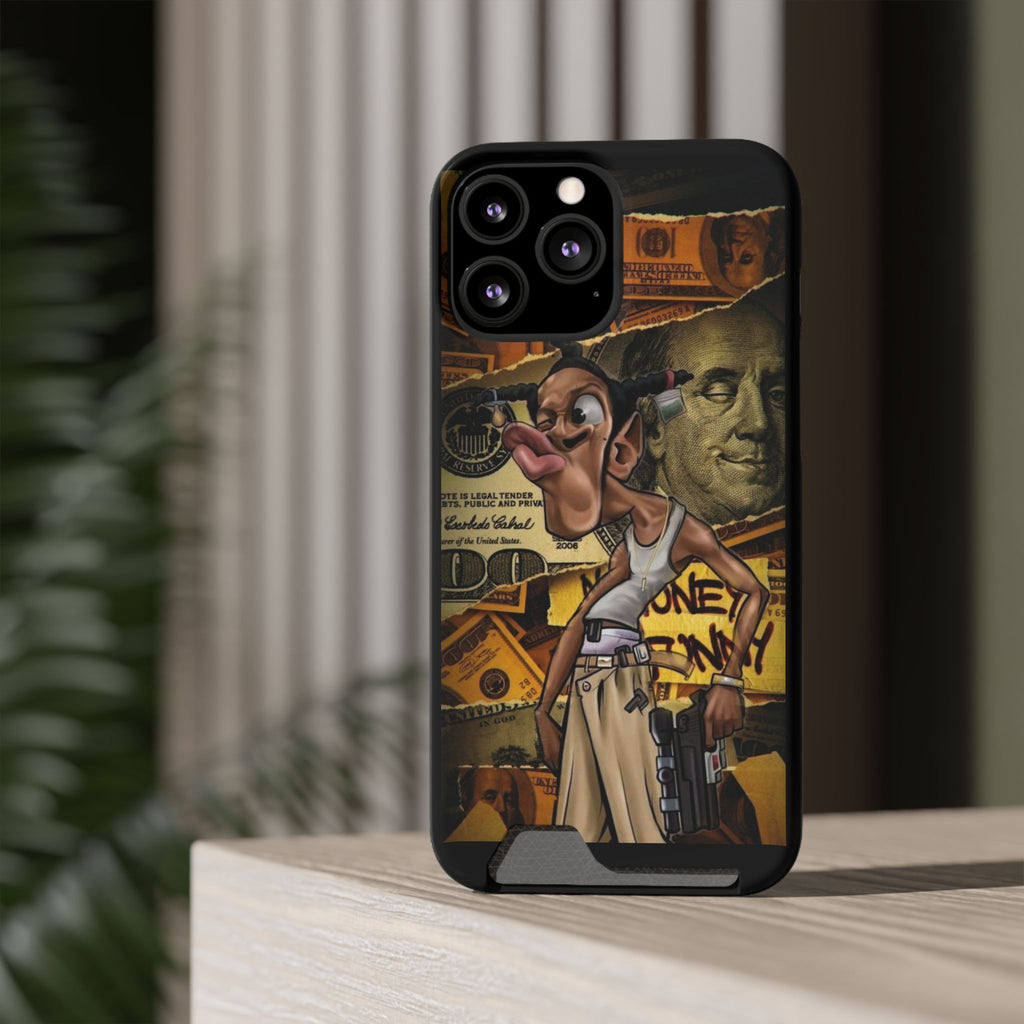 Money Hustle Card Holder Phone Case — Urban Graffiti Wallet iPhone Case