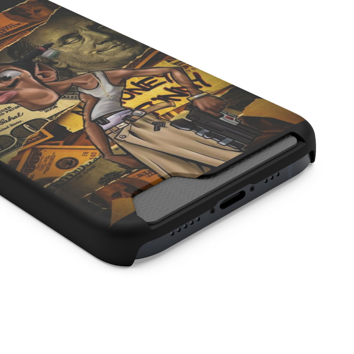 Money Hustle Card Holder Phone Case — Urban Graffiti Wallet iPhone Case