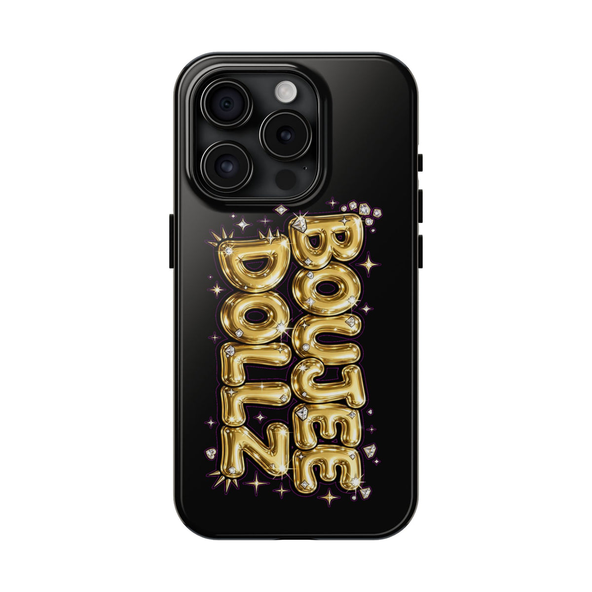 Tough Phone Case — "BOUTEE DOLLZ" Gold Balloon Letter Design