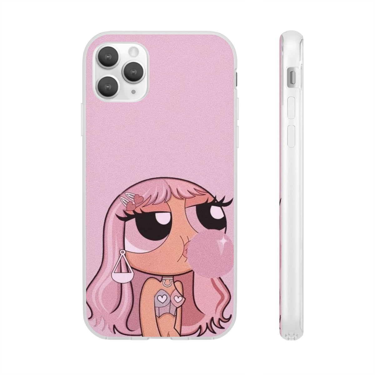 Pink Bubblegum Cartoon Phone Case – Cute Girly Blowing Bubble Design