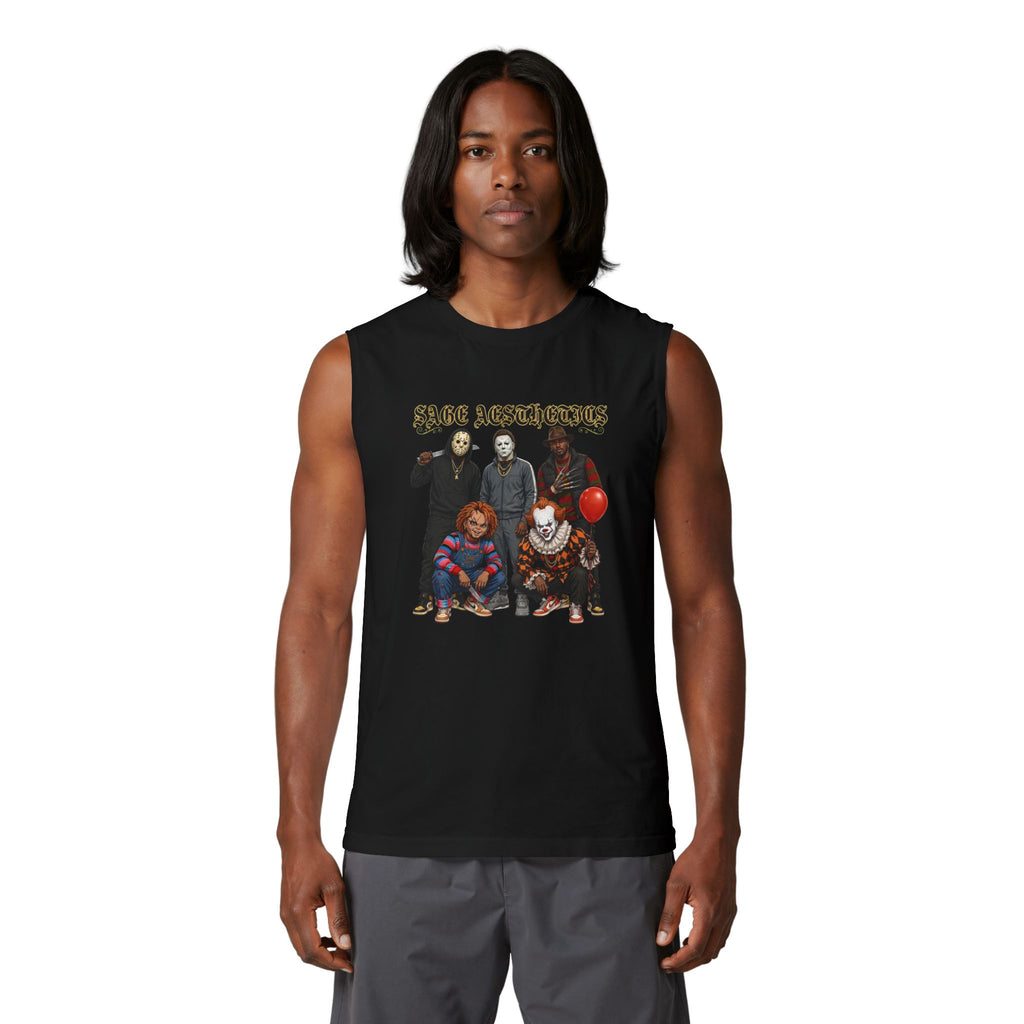 Horror Icons Muscle Tank — "Sane Aesthetics" Graphic Tank Top