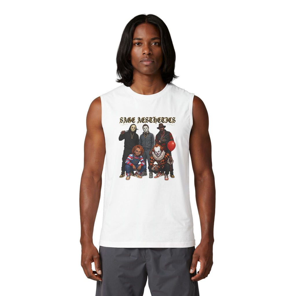 Horror Icons Muscle Tank — "Sane Aesthetics" Graphic Tank Top