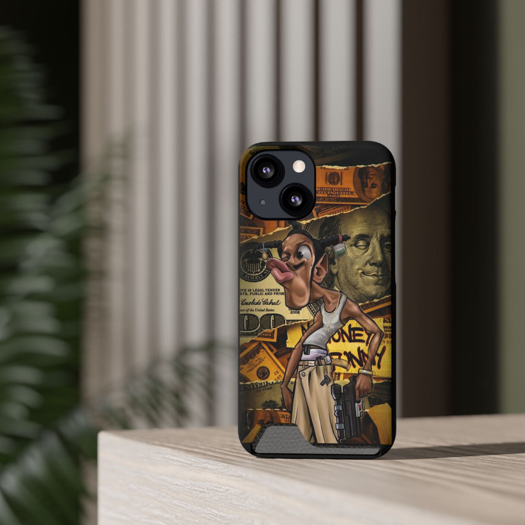 Money Hustle Card Holder Phone Case — Urban Graffiti Wallet iPhone Case