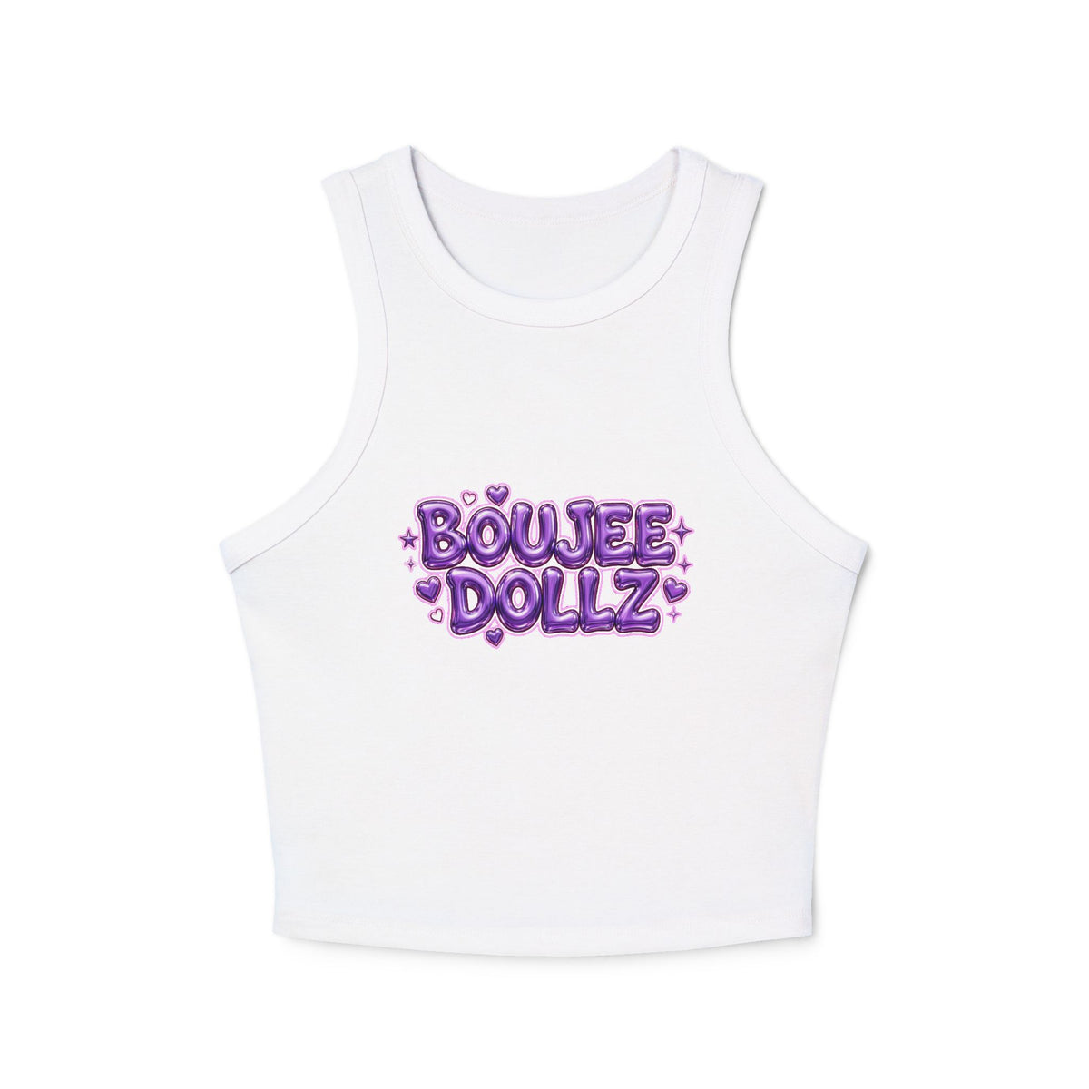 Boujee Dollz Purple Bubble Graphic Racer Tank