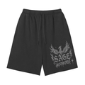 Snow Washed Raw Hem Shorts