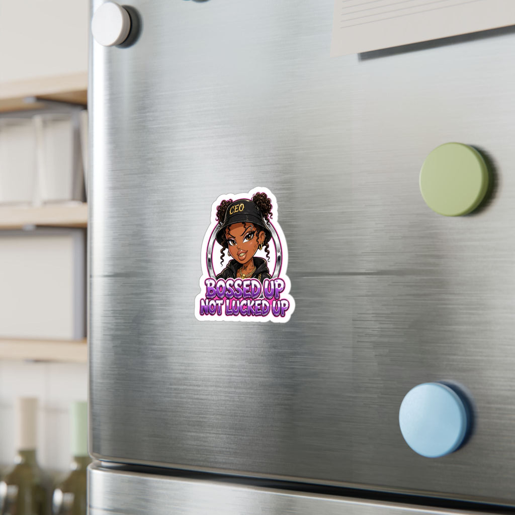 Bossed Up Not Locked Up Vinyl Sticker — CEO Girl Kiss-Cut Decal