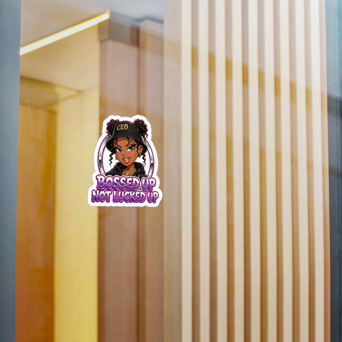 Bossed Up Not Locked Up Vinyl Sticker — CEO Girl Kiss-Cut Decal