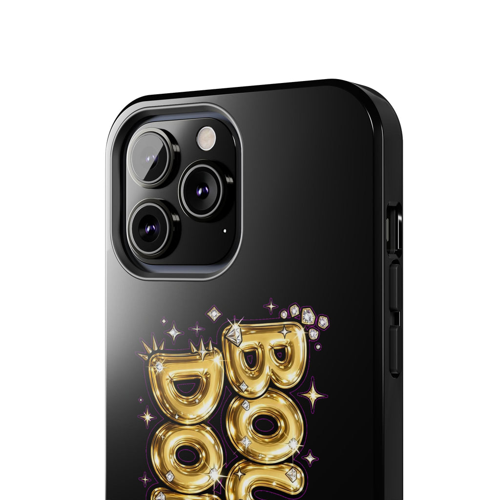 Tough Phone Case — "BOUTEE DOLLZ" Gold Balloon Letter Design