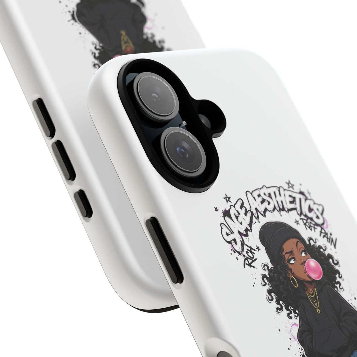 Phone Case — 'She Aesthetics, Rich Off Pain' Graphic Protective Cover