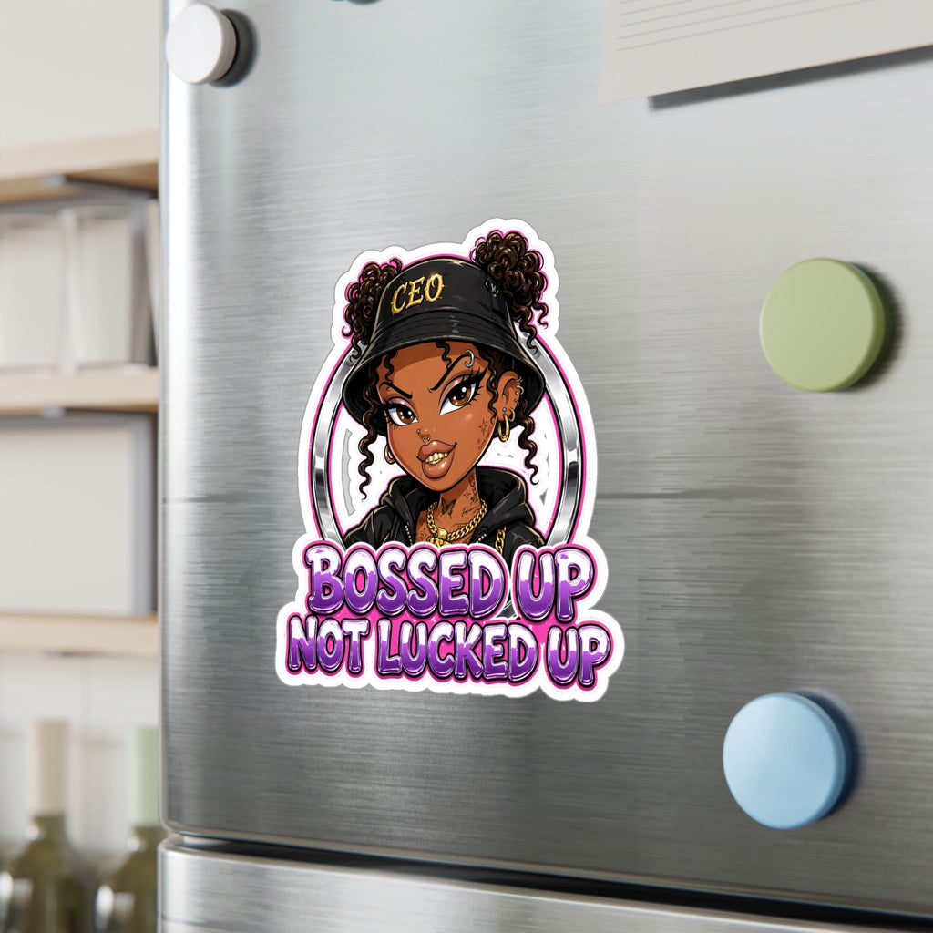 Bossed Up Not Locked Up Vinyl Sticker — CEO Girl Kiss-Cut Decal