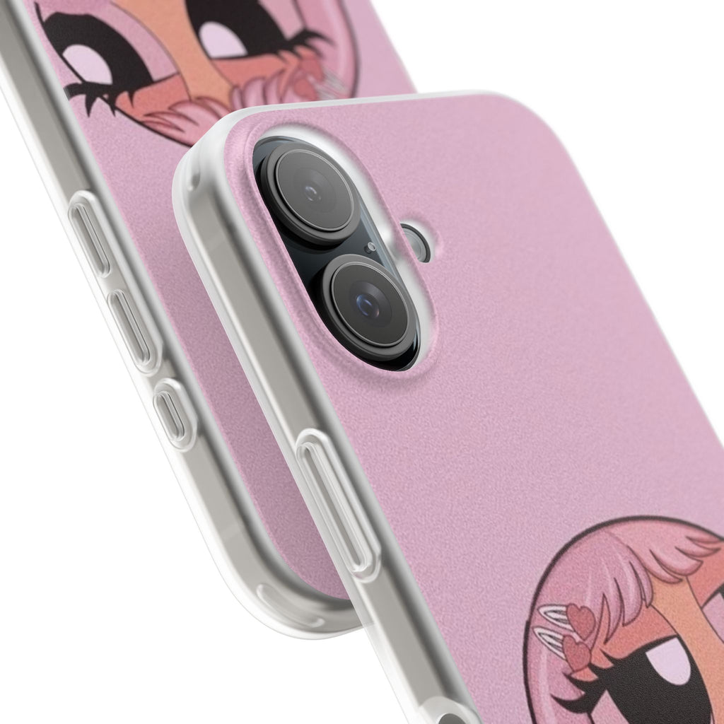 Pink Bubblegum Cartoon Phone Case – Cute Girly Blowing Bubble Design