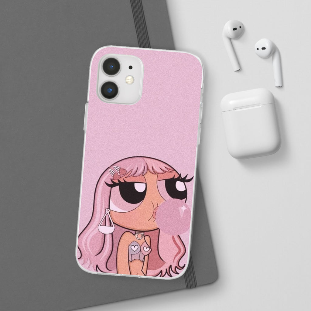 Pink Bubblegum Cartoon Phone Case – Cute Girly Blowing Bubble Design