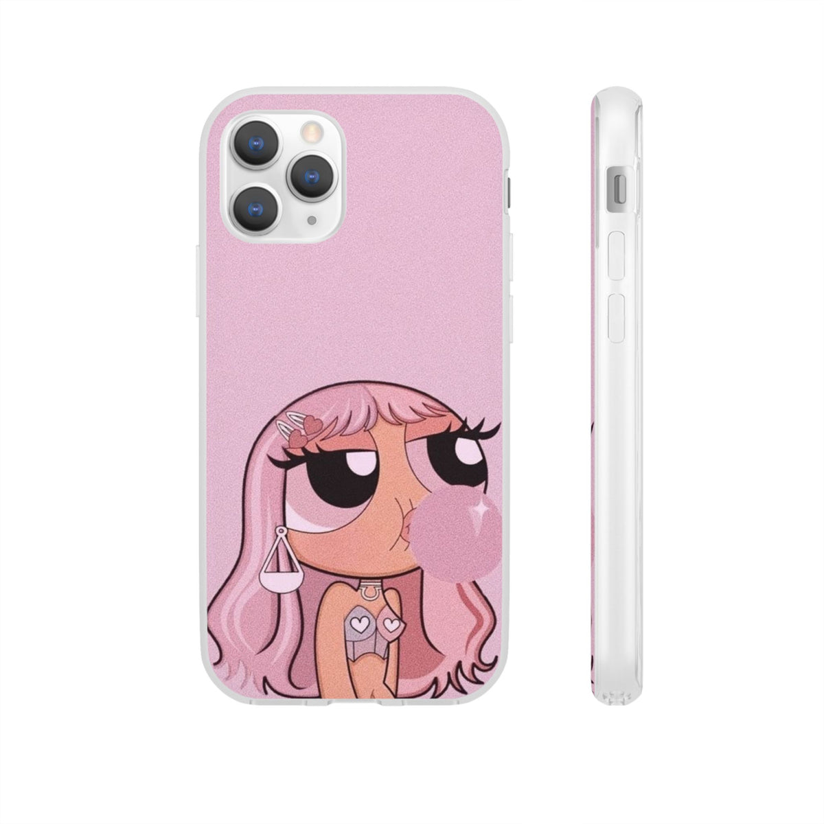 Pink Bubblegum Cartoon Phone Case – Cute Girly Blowing Bubble Design