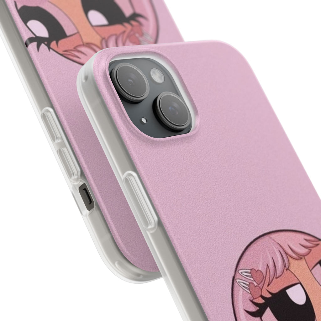 Pink Bubblegum Cartoon Phone Case – Cute Girly Blowing Bubble Design